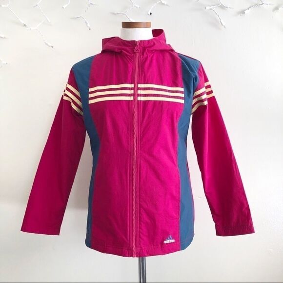 Vintage Adidas Girls Youth Full Zip hooded jacket - Picture 2 of 8